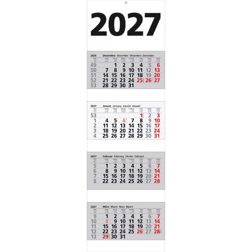 Monatskalender 2027 ohne - 4,