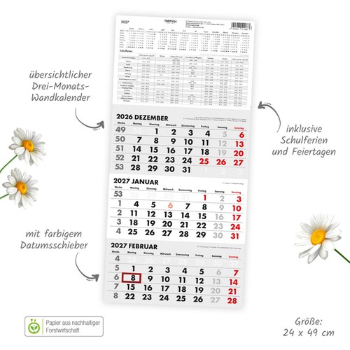 Monatskalender 2027 - 3,