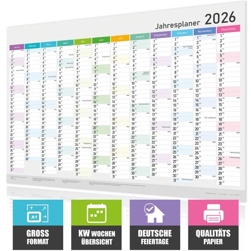 2026 wandkalender din - din, a1