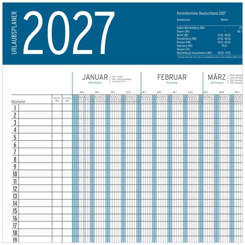 Xxl urlaubsplaner 2027 großer - urlaubsplaner,