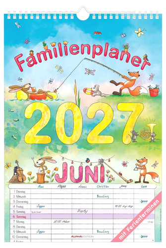 Familienplaner cartoon 2027 - familienplaner,