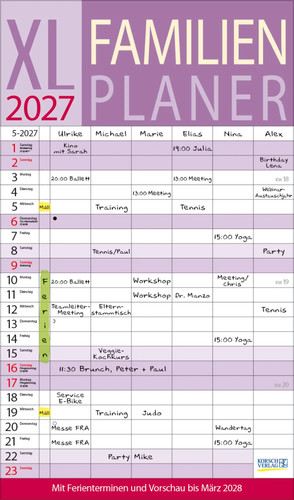 Familienplaner 2027 - xl,