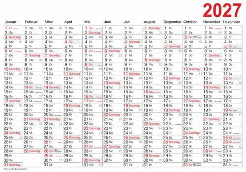 Wandkalender wandplaner 2027 - wandplaner,