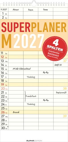 Superplaner 4 spalten - -,