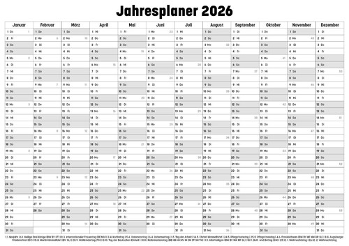 Jahresplaner wandkalender - jahresplaner,