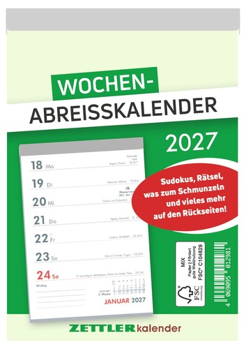 Wochenabreißkalender 2027