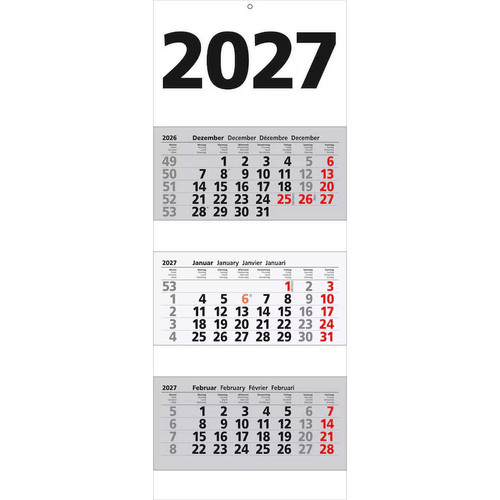 Monatskalender 2027 ohne - 3,