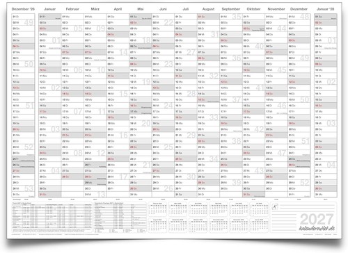 Grosser premium wandkalender - grosser,