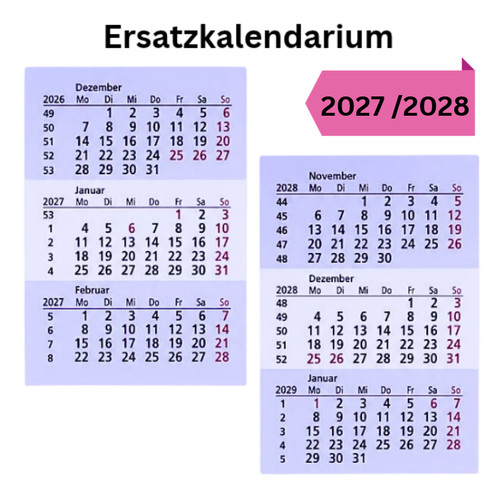 Kalender blätter 2027 2028 - kalender, 2027/2028