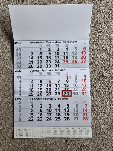 Monatskalender 2027 - 3,