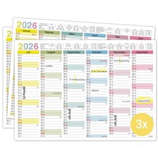 3x Tafelkalender 2026 DIN A4