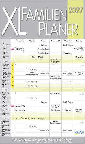 Familienplaner pastell 2027 - xl,