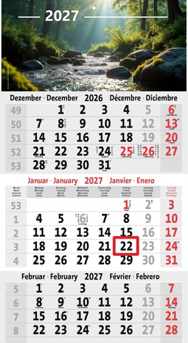 Monatskalender 2027 büro - 2027,