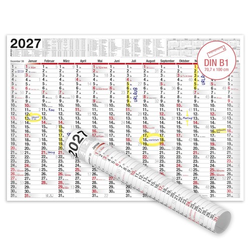 Wandkalender 2027 xxl - 2027,